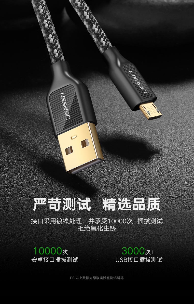 hth登录官网
-品质新体验,数码选绿联 绿联安卓数据线,华为小米三星micro usb接口手机通用