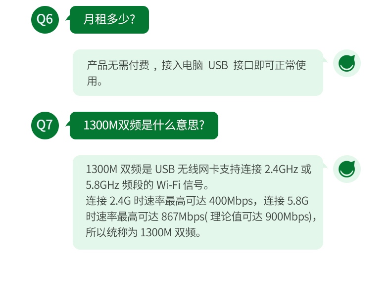 绿联CM492无线网卡 高增益双天线 免驱快速联网 绿联CM492无线网卡 高增益双天线 免驱快速联网