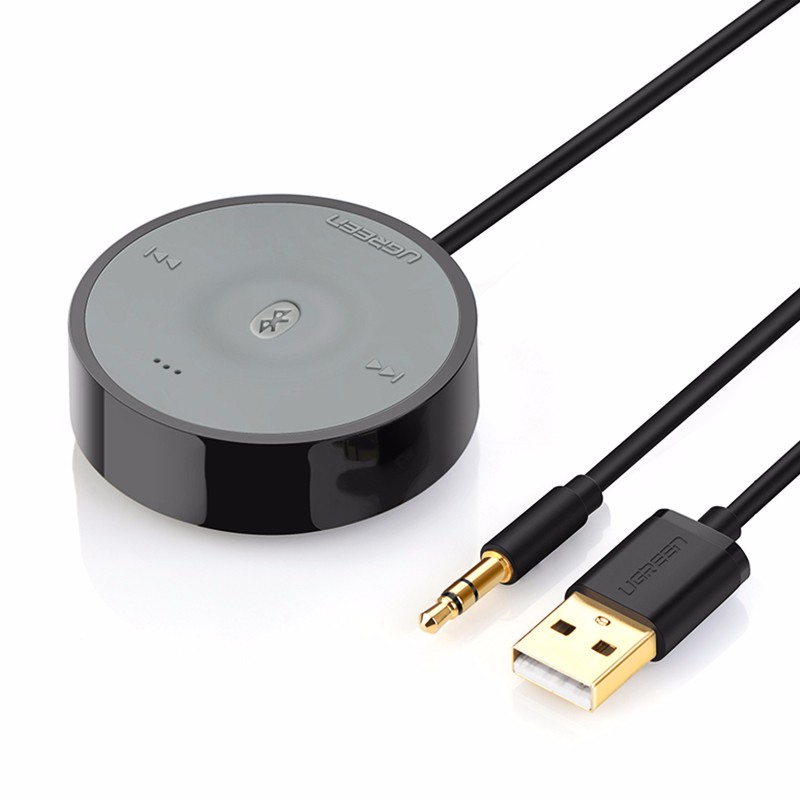 绿联车载蓝牙接收器，3.5mm+USB接口，蓝牙aptX