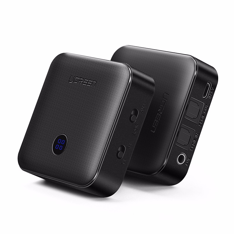 绿联蓝牙5.0音频接收器，蓝牙发射接收二合一光纤接口带aptX HD