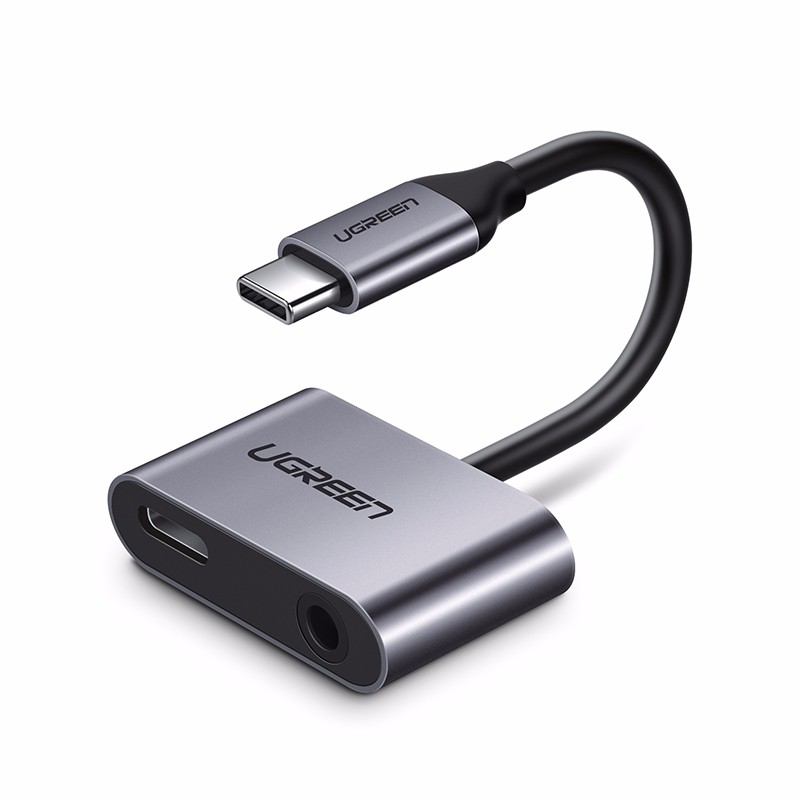 绿联Type-C转耳机口一拖二转换器