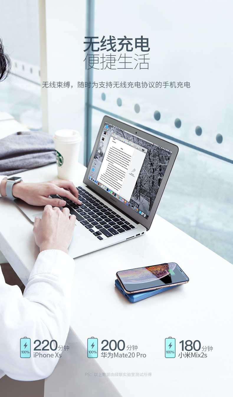 绿联新款10000mAh无线充电宝