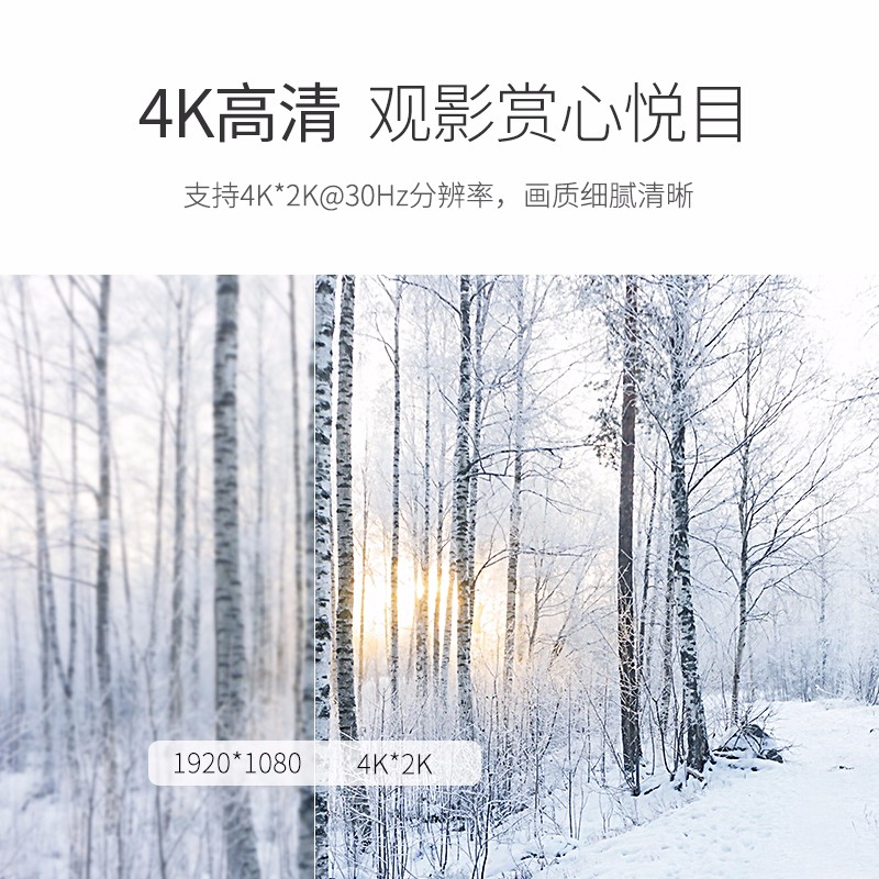 绿联HDMI分配器1进2出，HDMI一分二分屏器