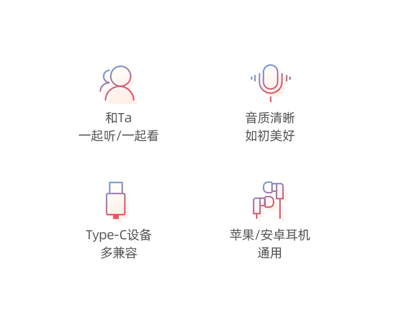 绿联Type-C耳机转接头，Type-C转双3.5mm