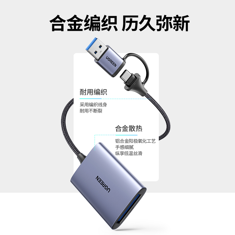 绿联USB-C多功能读卡器