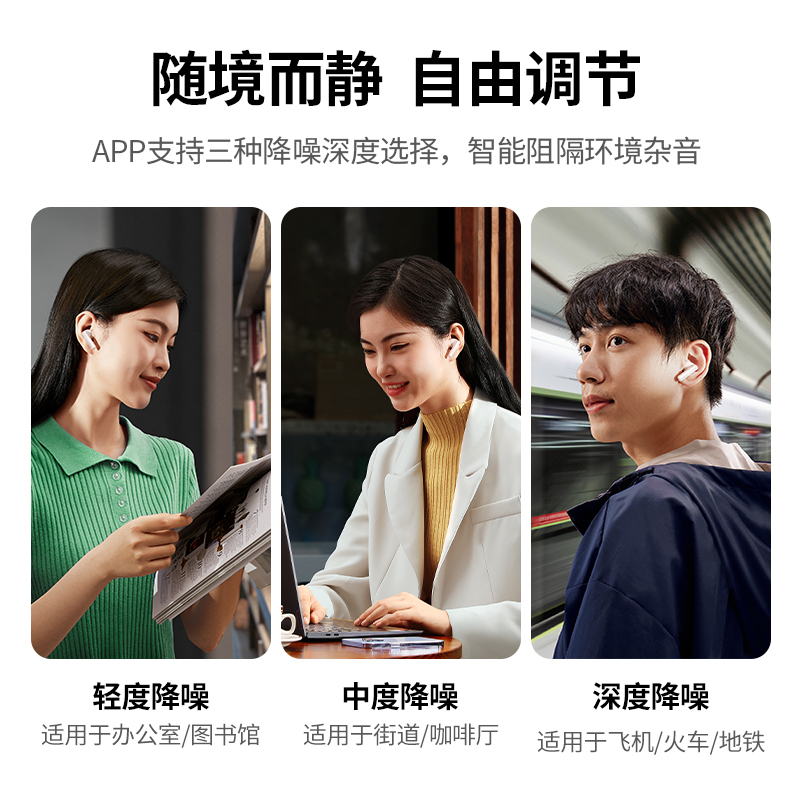 绿联HiTune T6主动降噪蓝牙耳机