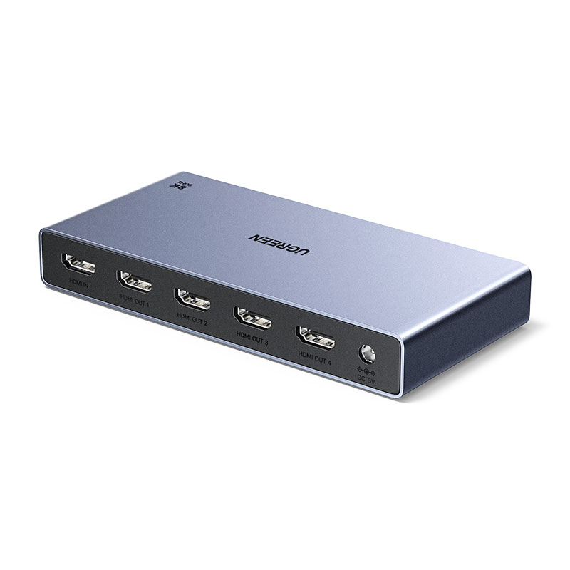 绿联HDMI2.1分配器 8K60Hz/4K240Hz 一进四出 高清分屏器