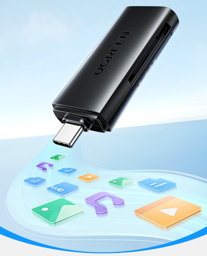 读卡器支持UHS-I/II型SD和TF卡