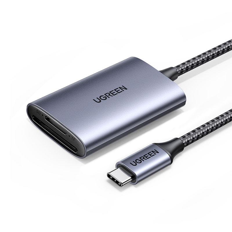 绿联Type-C高速双卡读卡器 支持SD/TF双卡同读