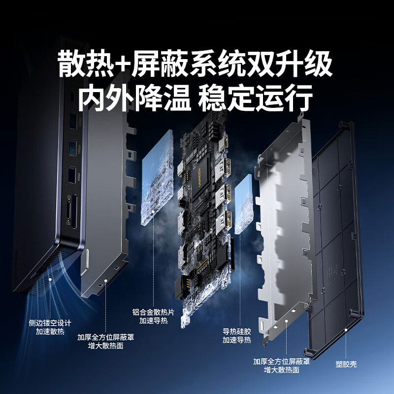 绿联桌面扩展坞 双HDMI三屏扩展雷电4