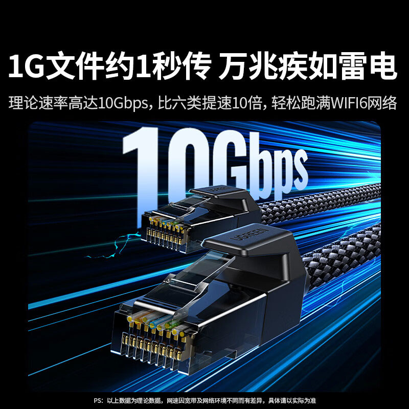 绿联超六类CAT6A万兆网线